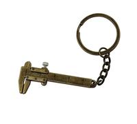 Brown Mini Vernier Calipers,Portable Metal Vernier Caliper Straight Tooth Keychain Measuring Tools,Ruler Vernier Caliper Pendant, Digital Calipers, Calipers