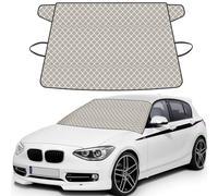 Brown Mod Modern Taupe White, Car Windshield Cover, Protective Windscreen Cover - Snow Ice Sun UV Dust Water Resistant - Fit for Most Cars