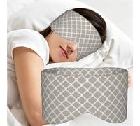 Brown Mod Modern Taupe White, Sleep Mask for Home Travel, Full Eye Covers Light Blocking Eye Mask Sleep Eye and Ear Muffs