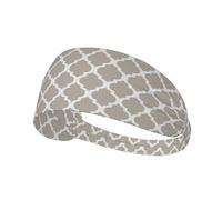 Brown Mod Modern Taupe White,Sports Sweatband for Unisex Multi Headband Elastic Exercise Hairband