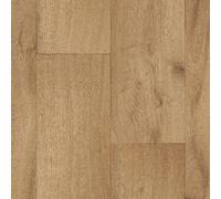 Brown Modern Wood Effect Anti-Slip Vinyl Flooring For Bathroom, & Kitchen, 2.6mm Thick Vinyl Sheet-3M(9'9") X 2M(6'6")-6M²