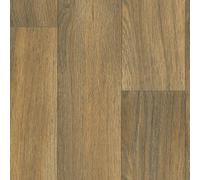 Brown Modern Wood Effect Anti-Slip Vinyl Flooring For Kitchen, Bathroom, & Living Room, 2.0mm Thick Cushion Backed Vinyl Sheet, 5 Years Warranty-4m(13'1") X 3m(9'9")-12m²