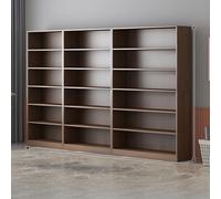 Brown Modular Bookshelf with Floor Cabinet Feet Sturdy Back Panel for Stable Storage MultiShelf Open Display Case Versatile Bookcase for Corner & MultiScene Use (A180)