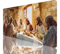 Brown Mouse Mat 1500x800x3 mm Large Gaming Mouse Pad The Last Supper Desk Mat with Stitched Edges, Mousepad Non Slip Rubber Base, Waterproof Soft Desk Pad, Pc Accessories for Home Office Decor l-7030