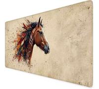 Brown Mouse Mat Horse Gaming Mouse Pad XXL 120 x 60cm Desk Mat Large with Non-Slip Base and Stitched Edge Keyboard Pad for Gaming/Home/Office Work/Accessories, Improved Precision and Speed az2220i
