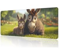Brown Mouse Mat XXL, Donkey Mouse Matt 1000x500mm, Non-Slip Base and Anti-Fray Stitched Edge Mousepad, Durable Design, Precision Control Mousepads, Fits Keyboard/Laptop for PC/Office/Gifts M1-710