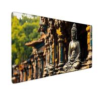 Brown Mouse Pad Zen Large Mouse Mat 80 x 40cm Desk Mat Large Non-Slip Rubber Base-Smooth Cloth Surface, Durable Stitched Edges Desk Pad for Gaming, Office, Computer Keyboard Accessories (Brown) 54952z