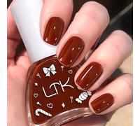 Brown Nail Polish - Quick Dry Dark Nude Nail Polish - Long Lasting Fall Neutral Brown Nail Varnish - High Glossy Water Based Chocolate Nail Varnish - No Need Cure for DIY Home Manicure
