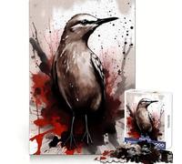Brown Noddy Bird Painting 1000 Piece Jigsaw Puzzle for Adults Sharp Recall Mind Calming Fun Uniform Cut Xmas Gift (38x26cm)
