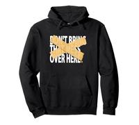 Brown Not Over Here Brown Graphic Pullover Hoodie