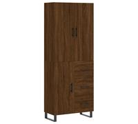 (brown oak, 1 door 3 drawers) vidaXL Highboard Sideboard Storage Cabinet Side Cabinet White Engineered Wood