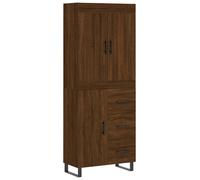 (brown oak, 1 door 3 drawers) vidaXL Highboard Sideboard Tall Storage Cabinet Side Cabinet Engineered Wood