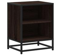 (brown oak, 1 pcs) vidaXL Bedside Cabinets 2 pcs Smoked Oak 40x31x50 cm Engineered Wood and Metal