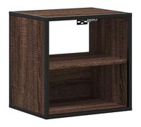 (brown oak, 1 pcs) vidaXL Wall-mounted Bedside Cabinet Black 40x31x39.5 cm cabinet bedside table