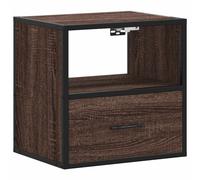 (brown oak, 1 pcs) vidaXL Wall-mounted Bedside Cabinet Smoked Oak 40x31x39.5 cm cabinet