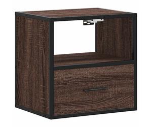 (brown oak, 1 pcs) vidaXL Wall-mounted Bedside Cabinet Smoked Oak 40x31x39.5 cm cabinet