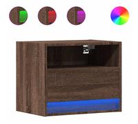 Wall-mounted Bedside Cabinets with LED Lights Bed Table Side Table vidaXL