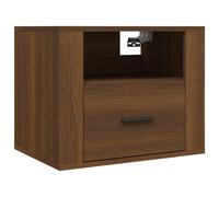 (Brown oak, 1 x Bedside cabinet) vidaXL 1/2x Wall-mounted Bedside Cabinet Floating Bedside Unit Multi Colours