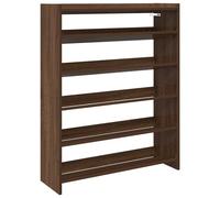 (brown oak, 100 cm/ 80 cm) vidaXL Shoe Rack Shoe Cabinet Shoe Storage Shelf Hall Cupboard Engineered Wood