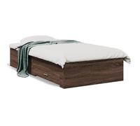 (brown oak, 100 x 200 cm) vidaXL Bed Frame with Drawers Bed Base Grey Sonoma 140x200 cm Engineered Wood