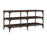 (brown oak, 100 x 38.5 x 49 cm) vidaXL Shoe Bench Hallway Shoe Cabinet Storage Bench Seat Engineered Wood