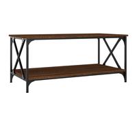 (brown oak, 100 x 50 x 45 cm) vidaXL Coffee Table Engineered Wood and Iron Accent Table Multi Colours/Sizes