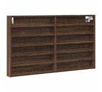(brown oak, 100 x 8.5 x 58 cm) vidaXL Vitrine Cabinet Wall Mounted Cabinet Floating Cabinet Engineered Wood