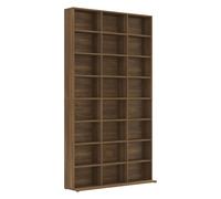 vidaXL CD Storage Cabinet - Brown Oak Engineered Wood - Spacious CD/DVD Storage Unit - Multifunctional Office Cabinet/Shelf/Cupboard with Easy Cleaning Feature Product Subtitle 50:AMPLE STORAGE ...