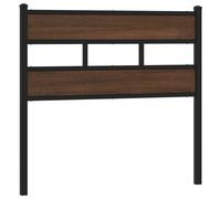 (brown oak, 107 cm) vidaXL Headboard Bed Header Bed Headboard Brown Oak Steel and Engineered Wood
