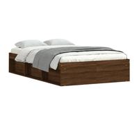 (brown oak, 120 x 190 cm) vidaXL Bed Frame Bedroom Mattress Foundation Guest Room Bedstead Bed Base