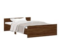 vidaXL Bed Frame without Mattress Brown Oak 120x200 cm