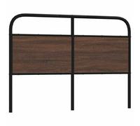 vidaXL Headboard Brown Oak 135 cm Steel and Engineered Wood