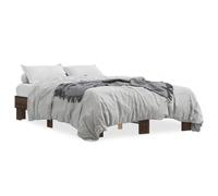 vidaXL Bed Frame Without Mattress Brown Oak 135X190 cm Double, Brown