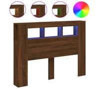 LED Headboard Bed Header Bedroom Storage Bed Headboard Engineered Wood vidaXL [EEK: N/A, A]