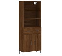 (brown oak, 2 doors 2 drawers) vidaXL Highboard Sideboard Storage Cabinet Home Side Cabinet Engineered Wood