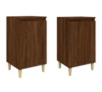 vidaXL Bedside Cabinets 2 pcs Brown Oak 40x35x70 cm Engineered Wood