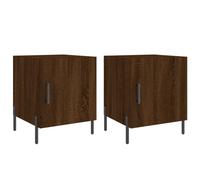 vidaXL Bedside Cabinets 2 pcs Brown Oak 40x40x50 cm Engineered Wood