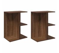 (brown oak, 2 pcs) vidaXL Bedside Tables Nightstand Bedroom Bed Table Side Table Engineered Wood
