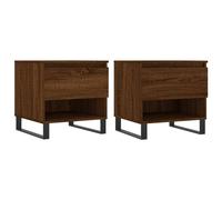 (brown oak, 2 pcs) vidaXL Coffee Table Side Table End Accent Telephone Sofa Table Engineered Wood