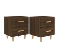 (brown oak, 2) vidaXL 1/2x Bed Cabinet Bedroom Nightstand Bedside Storage Table Multi Colours