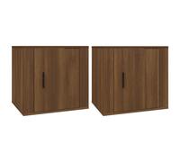 (Brown oak, 2 x Bedside cabinet) vidaXL 1/2x Bedside Cabinet White End Table Indoor Nightstand Telephone Stand