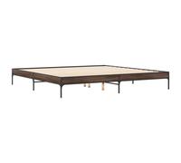 vidaXL Bed Frame Without Mattress Brown Oak 200X200 cm, Brown