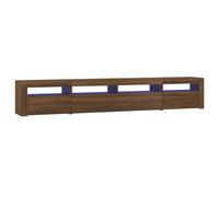 (brown oak, 240 x 35 x 40 cm) vidaXL TV Cabinet with LED Lights Media Unit TV Stand Multi Colours/Sizes