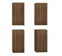 (Brown oak, 30.5 x 30 x 60 cm (W x D x H)) vidaXL 4x TV Cabinets Engineered Wood TV Unit Furniture Multi Colours/Sizes