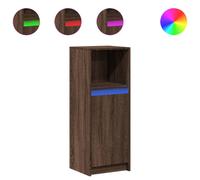 (brown oak, 38 x 34 x 100 cm) vidaXL Sideboard with LED Cupboard Side Cabinet Highboard Engineered Wood