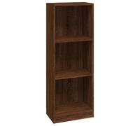 Vidaxl 3-tier Book Cabinet Brown Oak 40X24X109 Cm Engineered Wood, Brown