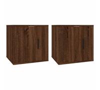 (brown oak, 40 x 34.5 x 40 cm/ 2 pcs) vidaXL Wall Mounted TV Cabinet Hanging TV Stand TV Unit Entertainment Centre