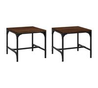 (Brown oak, 40 x 40 x 35 cm/2 pcs) vidaXL 1/2x Side Table Engineered Wood Couch Tea Table Multi Colours/Sizes