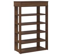 (brown oak, 60 cm) vidaXL Shoe Rack Shoe Cabinet Holder Hall Shoe Storage Shelf Engineered Wood