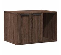 vidaXL Cat Litter Box Enclosure House End Table - Brown Oak, Engineered Wood, 60 x 40 x 40 cm, Hidden Design, Storage Cabinet